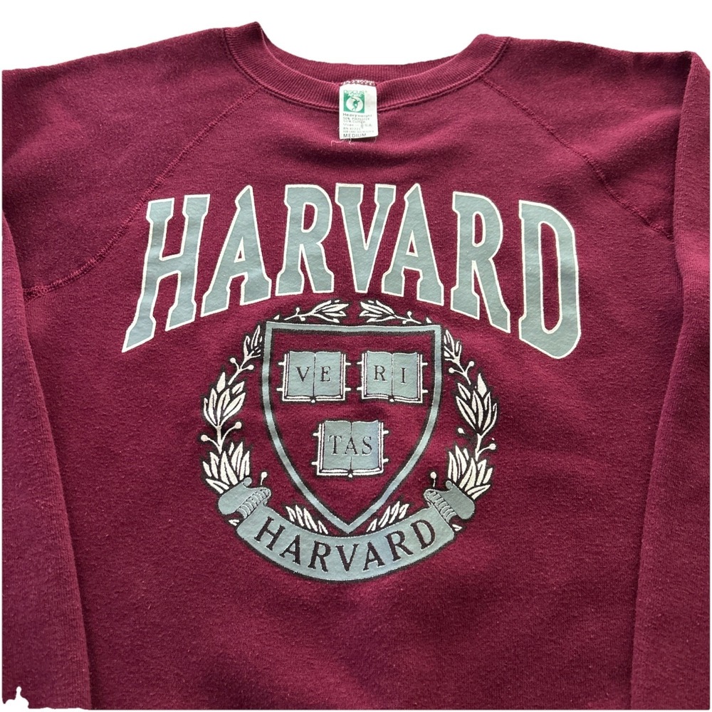 Vintage Discus Athletic Harvard University Men's‎ Medium Burgundy Sweatshirt USA